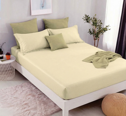 Простирадло на резинці BonaVita 120х200 бавовна Жовта смужка (SE32-0098 yellow ) SE32-0098 yellow фото