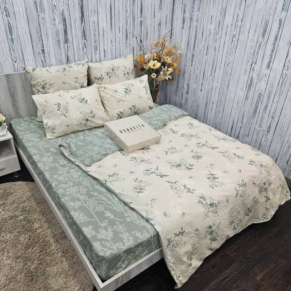 Постільна білизна BonaVita бавовна півтораспальна Квіти ( 331-0850 ab) 331-0850 a+b фото