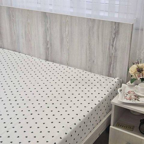 Простирадло на резинці BonaVita 200х200 бавовна Сердечка білі (SE36-0402 white ) SE36-0402 white фото