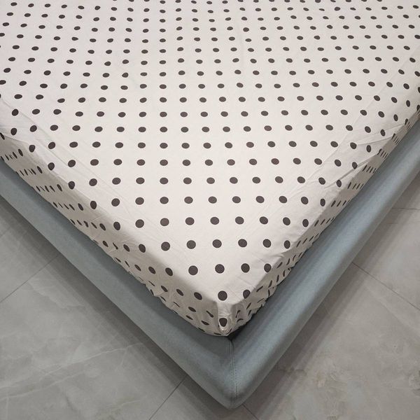Простирадло на резинці BonaVita 180х200 бавовна Горох (SE35-0442 cream) SE35-0442 cream фото
