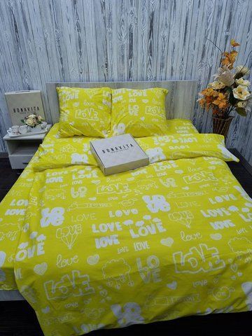 Постільна білизна BonaVita бавовна Півтораспальна LOVE (331-0329 yellow) 331-0329 yellow фото