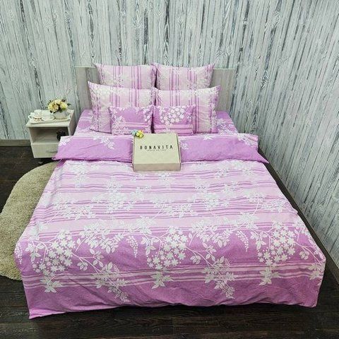 Постільна білизна BonaVita євро бавовна Квіти (351-0022 lavander) 351-0022 lavander фото