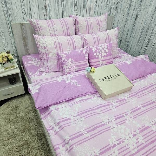 Постільна білизна BonaVita євро бавовна Квіти (351-0022 lavander) 351-0022 lavander фото Постільна білизна BonaVita євро бавовна Квіти (351-0022 lavander) 351-0022 lavander фото