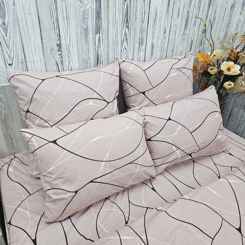 Постільна білизна BonaVita бавовна півтораспальна Павутинка (331-0819 beige) 331-0819 beige фото