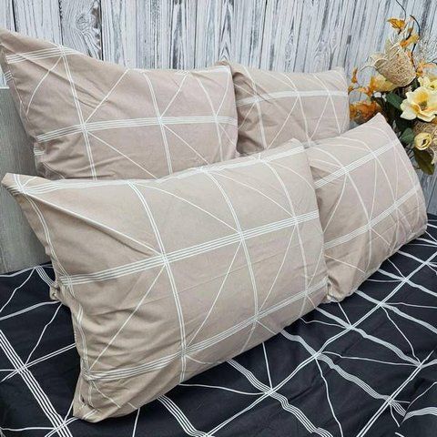 Набір наволочок BonaVita 2 шт. 50х50 бавовна Абстракція (PE320-0722 cream) PE320-0722 cream фото