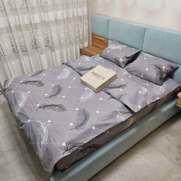 Постільна білизна BonaVita євро бавовна Перо (351-0036 grey) 351-0036 grey фото