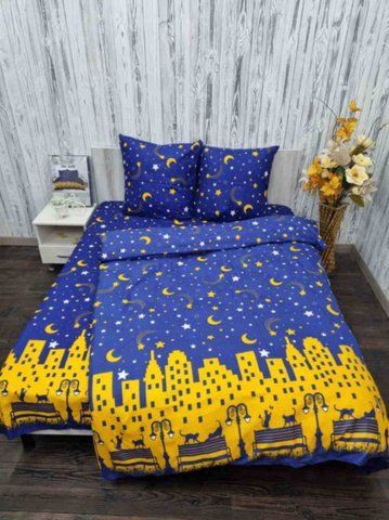 Постільна білизна євро BonaVita полісатин Коти (551-0017) 551-0017 фото