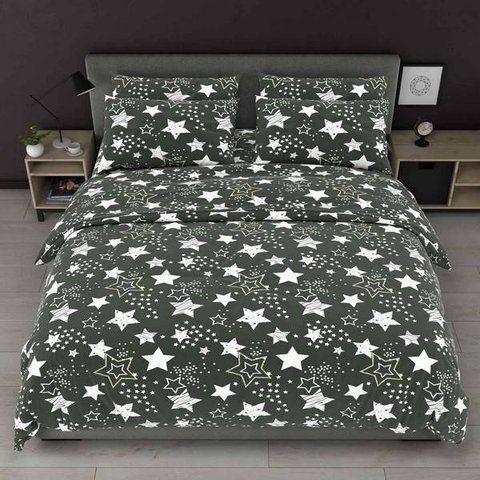 Підковдра BonaVita бавовна 180x220 Зірки (DC33-0147 grey) DC33-0147 grey фото