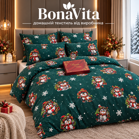 Постільна білизна BonaVita фланель півтораспальна Ведмедик (F3-4692 green) F3-4692 green фото