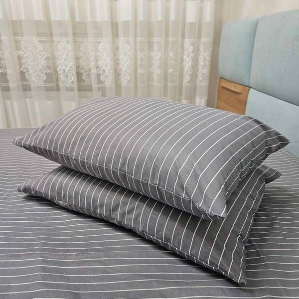 Постільна білизна BonaVita євро бавовна Смужка сіра (351-0051 grey) 351-0051 grey фото