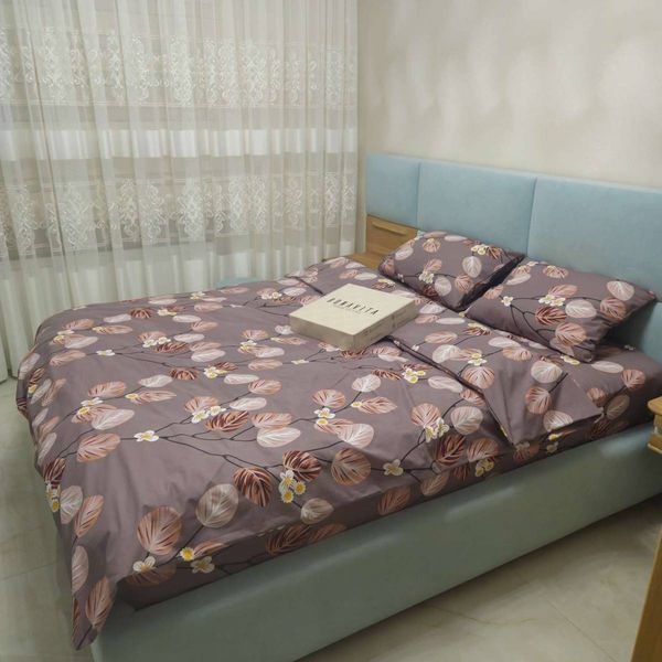Постільна білизна BonaVita сімейна Ранфорс Листочки коричневі (361-0059 brown) 361-0059 brown фото