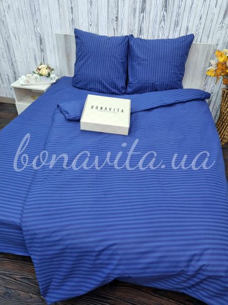 Комплект постільної білизни BonaVita євро бязь голд люкс 351-0098 royal blue фото