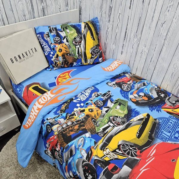 Дитяча постільна білизна півтораспальна BonaVita бавовна Hot Wheels (324-0571) 324-0571 фото