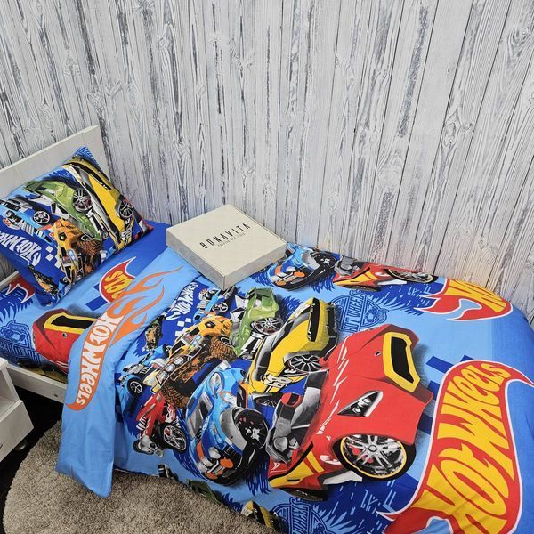 Дитяча постільна білизна півтораспальна BonaVita бавовна Hot Wheels (324-0571) 324-0571 фото