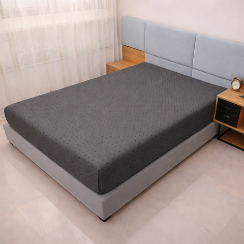 Простирадло на резинці BonaVita 120х200 бавовна Горох (SE32-0446 dk grey ) SE32-0446 dk grey фото