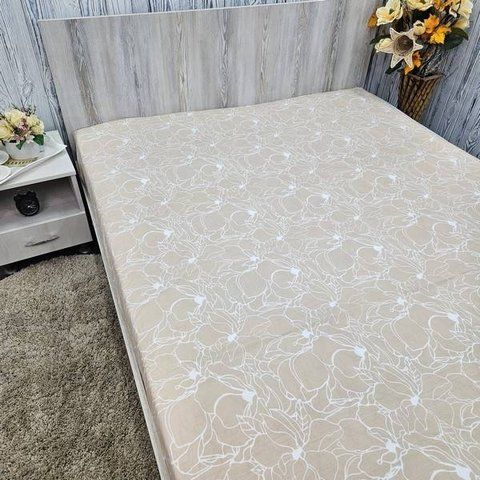 Простирадло BonaVita бавовна 200х220 Квіти (ST33-0767 beige) ST33-0767 beige фото