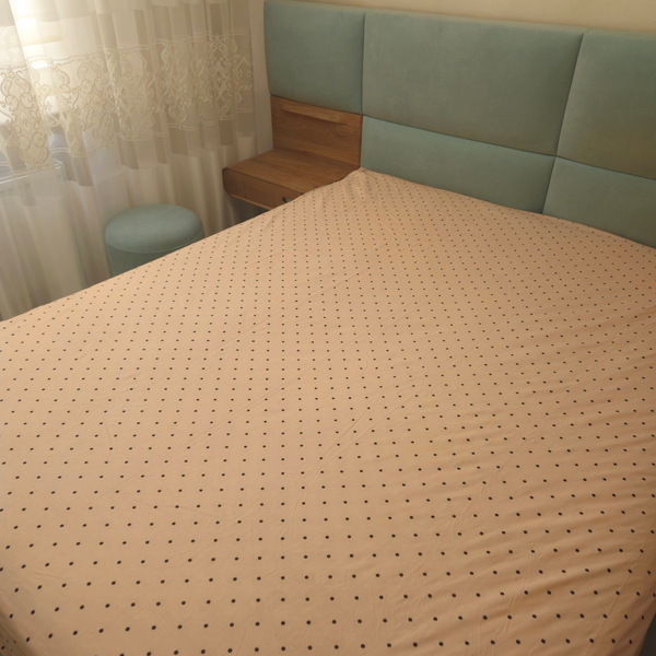 Простирадло на резинці BonaVita 120х200 бавовна Горох (SE32-0446 nude ) SE32-0446 nude фото