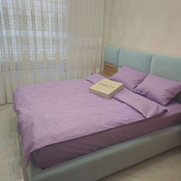 Постільна білизна BonaVita євро бавовна Смужка фіолетова (0098 Lt violet) 351-0098 Lt violet фото