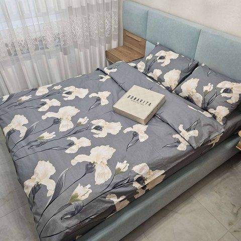 Підковдра BonaVita бавовна 150x220 Іриси (DC32-0048 grey) DC32-0048 grey фото