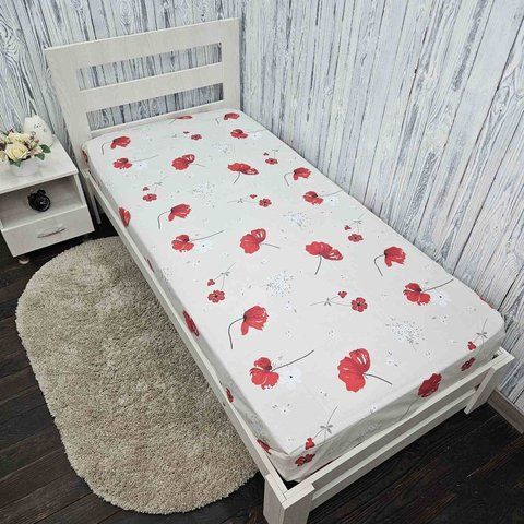 Простирадло BonaVita бавовна 150х220 Маки (ST32-3) ST32-3 фото