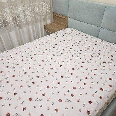 Простирадло на резинці BonaVita 160х200 бавовна Квіти (SE34-0860 ) SE34-0860 фото