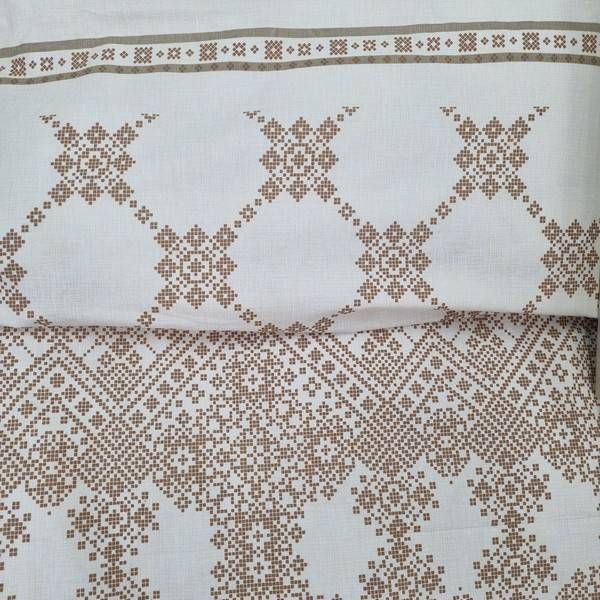 Постільна білизна BonaVita бавовна Півтораспальна Вишиванка бежева (331-0373 beige) 331-0373 beige фото