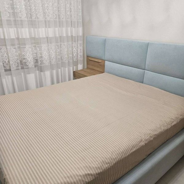 Простирадло BonaVita бавовна 150х220 Бежева смужка (ST32-0098 beige) ST32-0098 beige фото