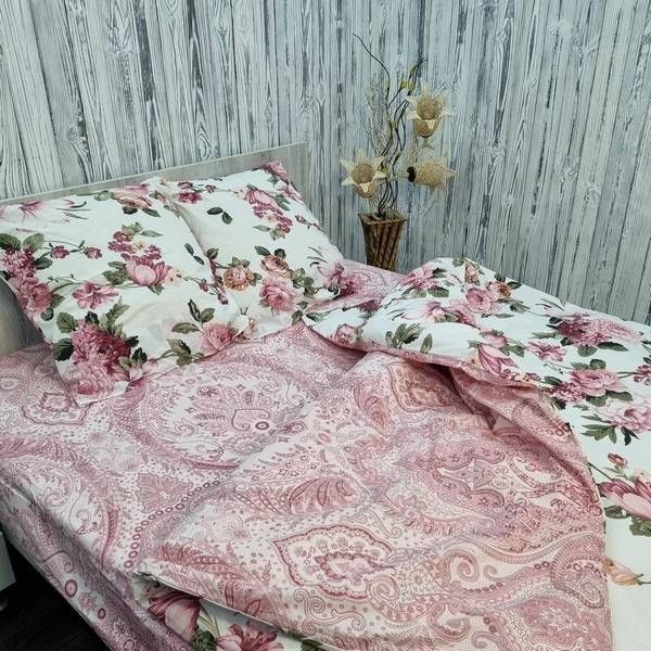 Постільна білизна BonaVita бавовна півтораспальна Троянда (331-0003 ab) 331-0003 a+b фото