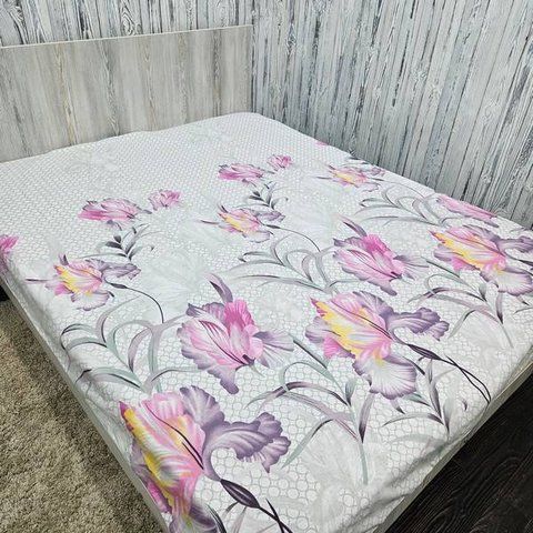 Простирадло BonaVita бавовна 240х220 Іриси (ST34-0497 pink a) ST34-0497 pink a фото
