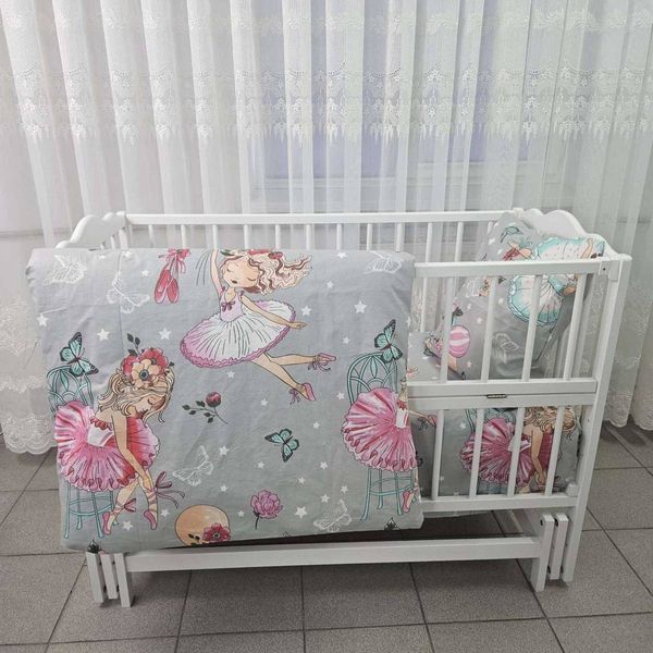 Дитячий постільний набір в ліжечко BonaVita бавовна Принцеса (316-0900 grey) 316-0900 grey фото