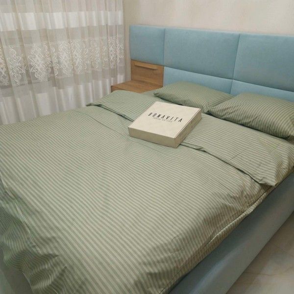 Постільна білизна BonaVita сімейна Ранфорс Смужка оливкова (361-0098 olive) 361-0098 olive фото