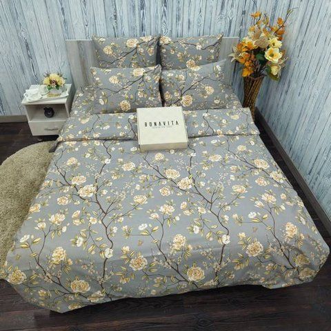 Простирадло BonaVita бавовна 150х220 Квіти (ST32-0763) ST32-0763 фото