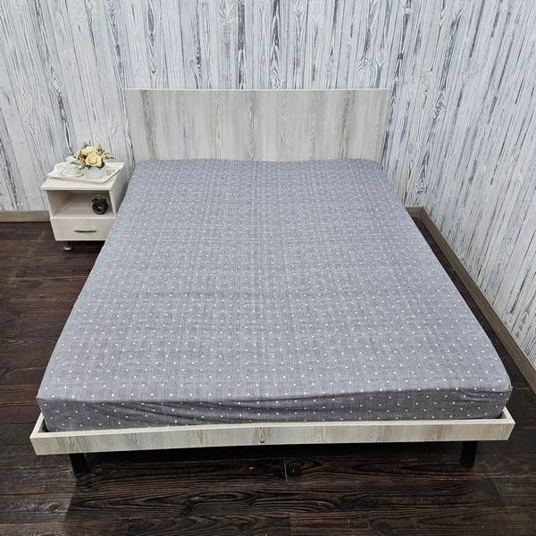 Простирадло на резинці BonaVita 90х200 бавовна Горох (SE31-0446 grey ) SE31-0446 grey фото