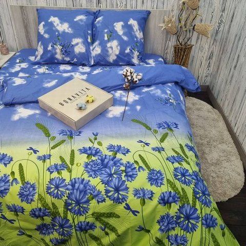 Простирадло BonaVita бавовна 240х220 Волошка (ST34-0108) ST34-0108 фото