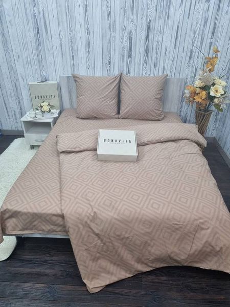 Постільна білизна BonaVita євро бавовна Ромб бежевий (0260 beige) 351-0260 beige фото Постільна білизна BonaVita євро бавовна Ромб бежевий (0260 beige) 351-0260 beige фото