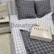 Комплект постільної білизни BonaVita півтораспальний бязь голд люкс 331-0232 graphite+white фото 1