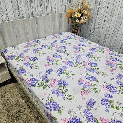Простирадло BonaVita бавовна 150х220 Квіти (ST32-0824 white) ST32-0824 white фото