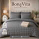 Постільна білизна BonaVita євро Ранфорс Клітинка сіра (0232 lt grey) 351-0232 lt grey фото 1