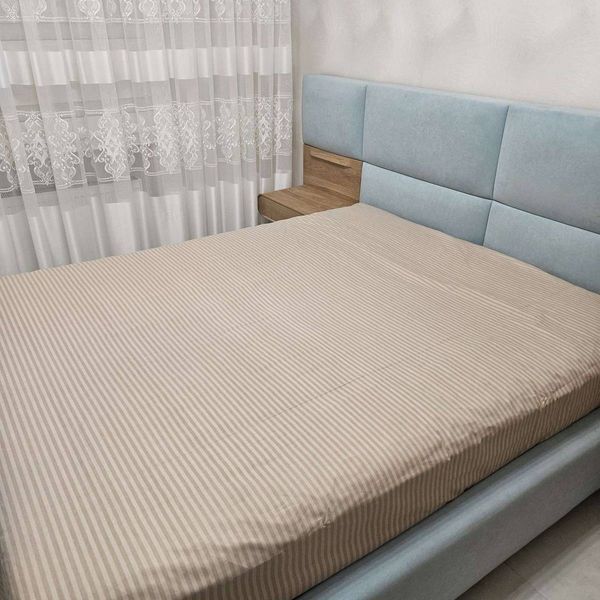 Постільна білизна BonaVita бавовна півтораспальна Бежева смужка (331-0098 beige) 331-0098 beige фото