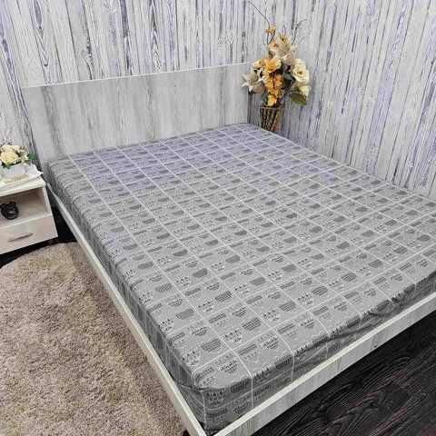 Простирадло на резинці BonaVita 90х200 бавовна Сердечко (SE31-0638 grey ) SE31-0638 grey фото