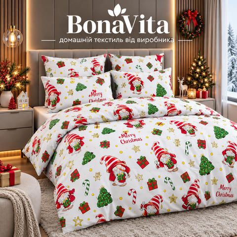 Постільна білизна BonaVita сімейна Ранфорс Гноми (N6-8332) N6-8332 фото