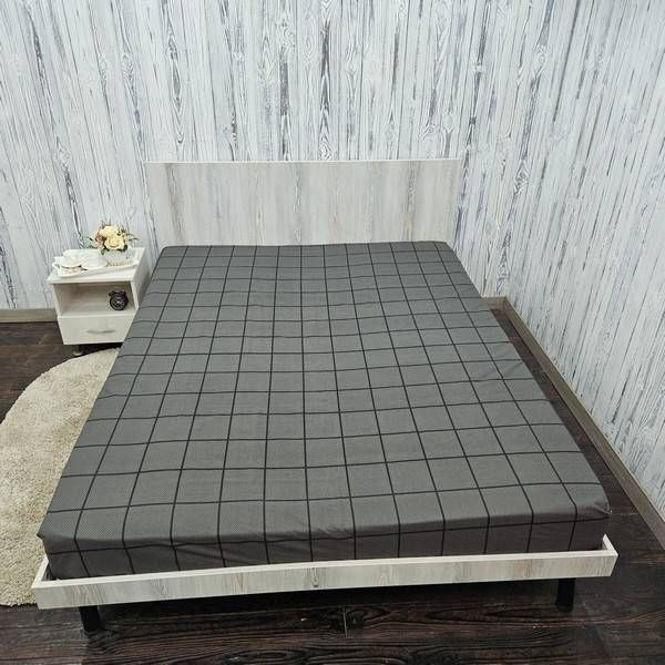 Постільна білизна BonaVita євро бавовна Клітинка (0427 black) 351-0427 black фото