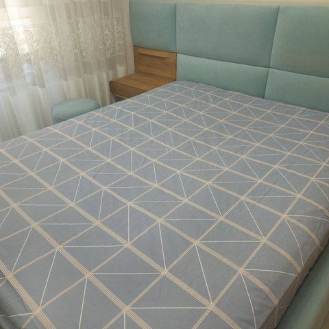 Простирадло на резинці BonaVita 90х200 бавовна Абстракція (SE31-0722 grey) SE31-0722 grey фото