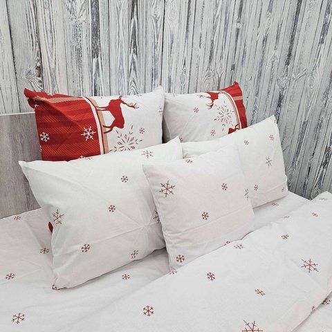 Наволочка BonaVita бавовна 50х50 Зимова казка(PE32-0629 red) PE32-0629 red фото