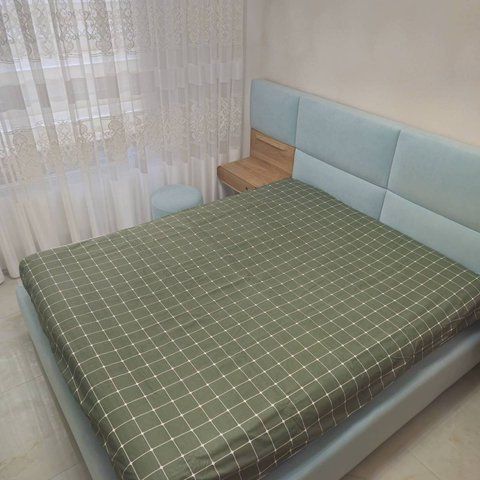 Простирадло на резинці BonaVita 160х200 бавовна Клітинка (SE34-0232 olive ) SE34-0232 olive фото