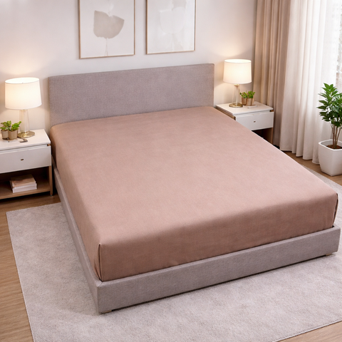 Простирадло BonaVita бавовна 200х220 Тм бежеве (ST33-0484 dk beige) ST33-0484 dk beige фото