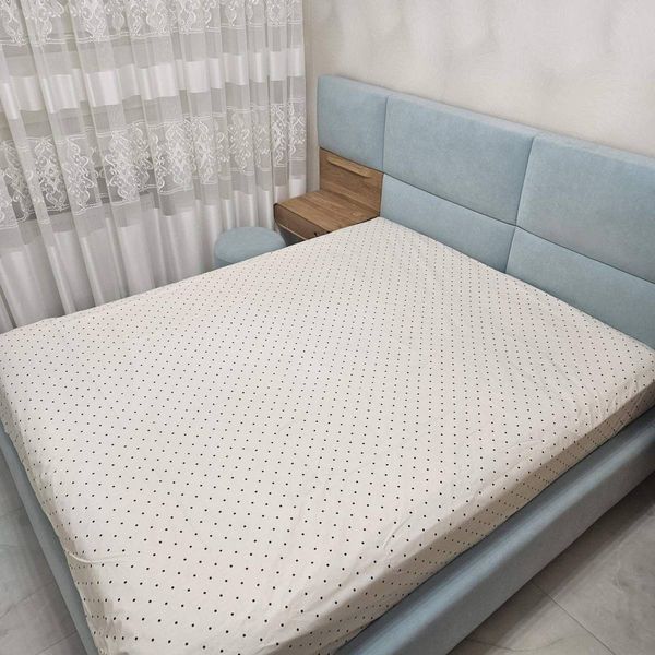 Постільна білизна BonaVita бавовна Євро Горох (351-0446 lt grey+cream) 351-0446 lt grey+cream фото