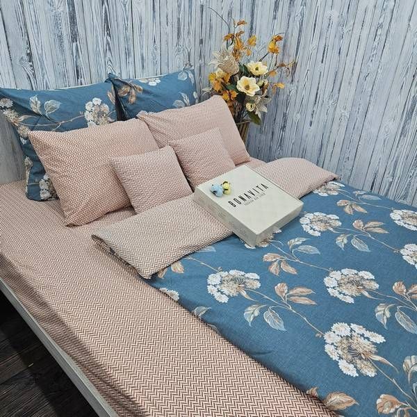 Постільна білизна BonaVita сімейна бавовна Гортензія (361-0425 ab) 361-0425 a+b фото