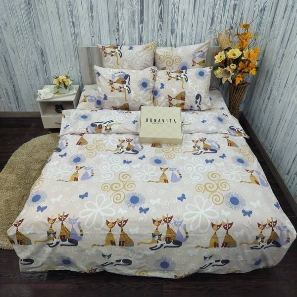 Постільна білизна BonaVita євро бавовна Коти (351-0770) 351-0770 фото