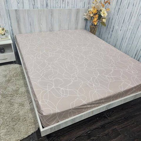 Простирадло BonaVita бавовна 200х220 Петля (ST33-0096 beige) ST33-0096 beige фото